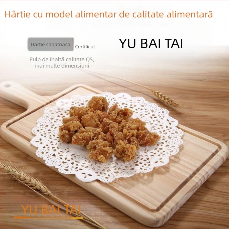 Hârtie absorbantă de ulei, hârtie de bază pentru flori, hârtie rotundă pentru flori, hârtie de copt, hârtie pentru perne de flori de bucătărie, hârtie pentru pizza, hârtie de dantelă, hârtie pentru perne, en-gros
