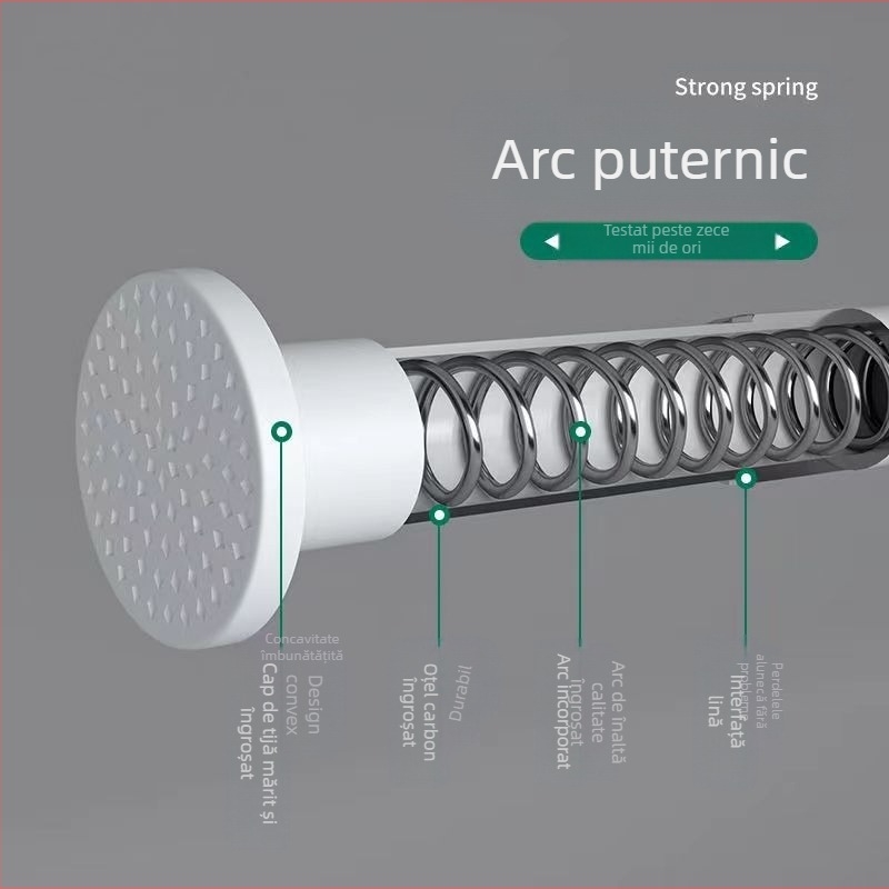 Tijă telescopică fără perforare, tijă de agățat haine, tijă de baie pentru toaletă, raft pentru duș, tijă de perdea, tijă de suport pentru dulap, dormitor