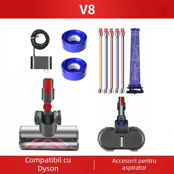 Potrivit pentru accesoriile aspiratorului Dyson, filtru V8, încărcător cu cap de conversie inferior, motor, cap de aspirare, perie cu rolă cu acționare directă, cilindru