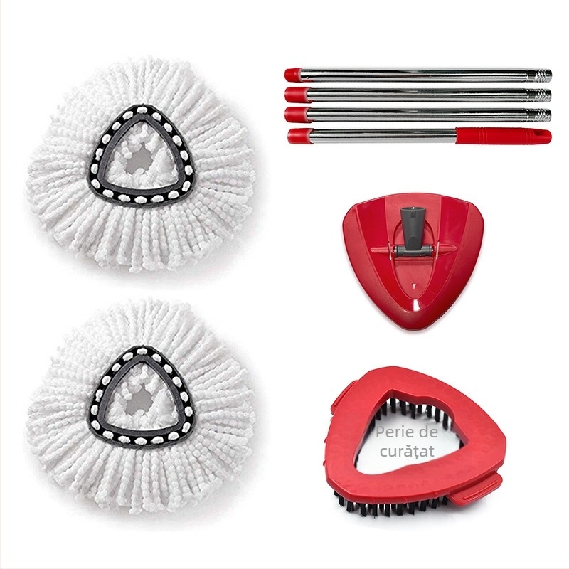 Perie de mop triunghi transfrontalieră, perie de podea de schimb, perie de faianță pentru podea de uz casnic, accesorii pentru mop, perie de curățare, cap de mop rotativ