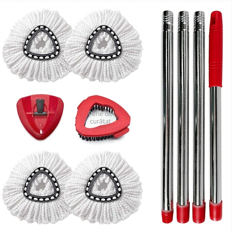 Perie de mop triunghi transfrontalieră, perie de podea de schimb, perie de faianță pentru podea de uz casnic, accesorii pentru mop, perie de curățare, cap de mop rotativ
