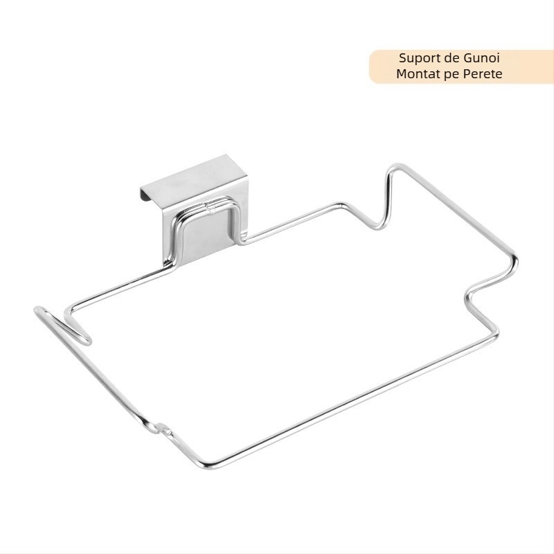 Oțel inoxidabil gunoi sac depozitare cârlig bucătărie dulap suport agățat suport raft portabil gunoi raft artefact