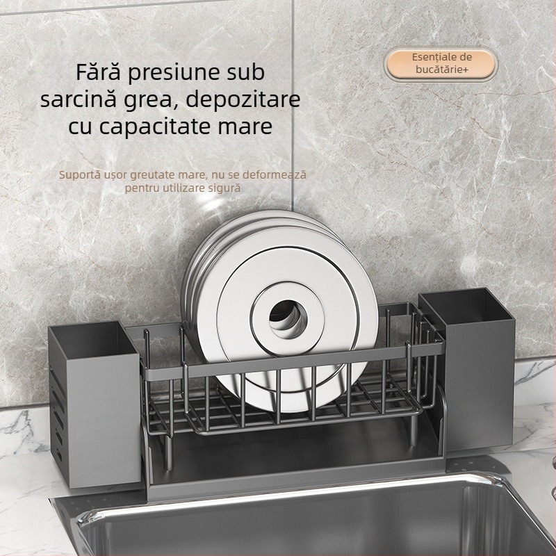 Suport de depozitare pentru bucătărie transfrontalier, suport pentru cârpe fără cuie, suport pentru scurgerea apei, suport pentru baie, depozitare pentru lavoar, depozitare montată pe perete