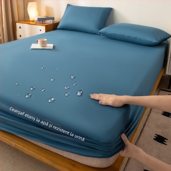 Husă de pat impermeabilă din bumbac spălat, culoare solidă, anti-alunecare, rezistentă la urină, husă de protecție pentru saltea, husă de protecție pentru hotel, pernă centrală, comerț exterior transfrontalier