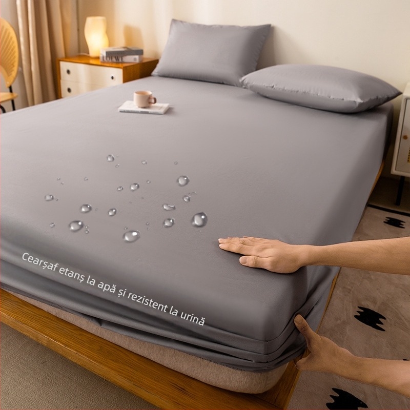 Husă de pat impermeabilă din bumbac spălat, culoare solidă, anti-alunecare, rezistentă la urină, husă de protecție pentru saltea, husă de protecție pentru hotel, pernă centrală, comerț exterior transfrontalier