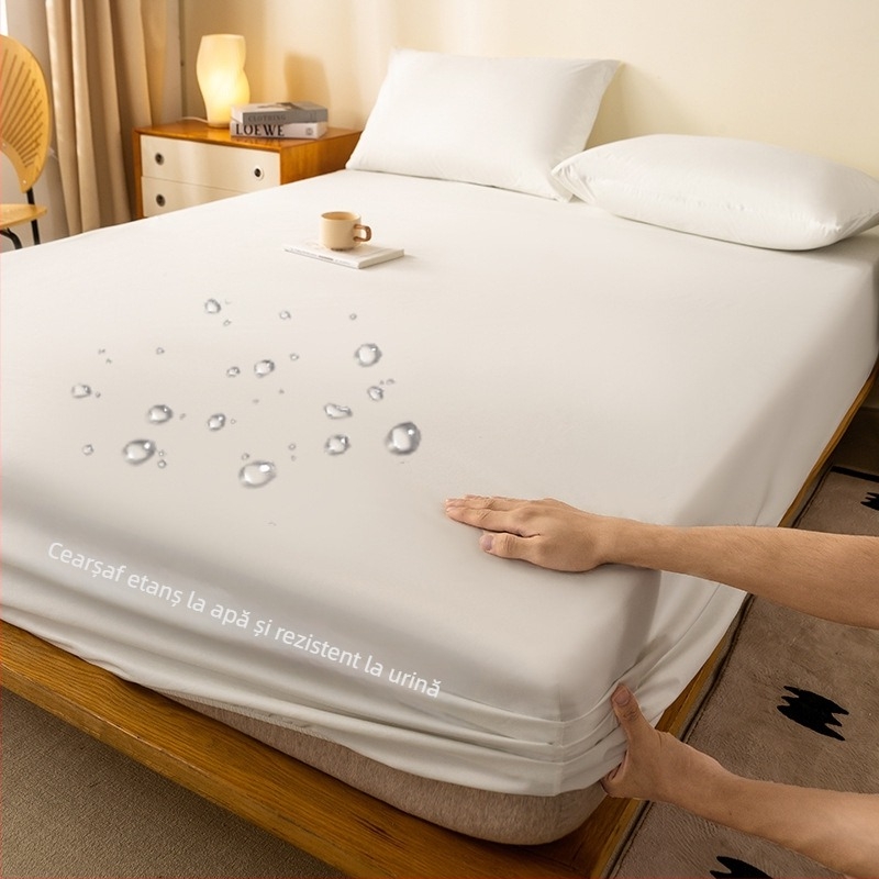 Husă de pat impermeabilă din bumbac spălat, culoare solidă, anti-alunecare, rezistentă la urină, husă de protecție pentru saltea, husă de protecție pentru hotel, pernă centrală, comerț exterior transfrontalier