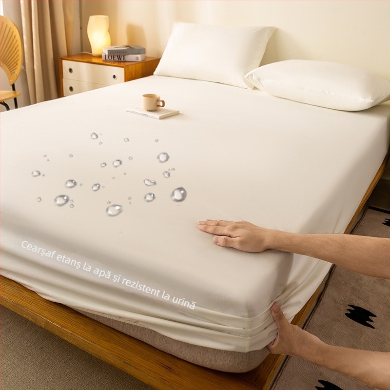 Husă de pat impermeabilă din bumbac spălat, culoare solidă, anti-alunecare, rezistentă la urină, husă de protecție pentru saltea, husă de protecție pentru hotel, pernă centrală, comerț exterior transfrontalier