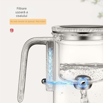 Ceainic magnetic fără tijă, cu căptușeală de sticlă, cu ceai, separator de ceai, filtru cu o singură cheie, set de ceai de uz casnic, în stoc en-gros