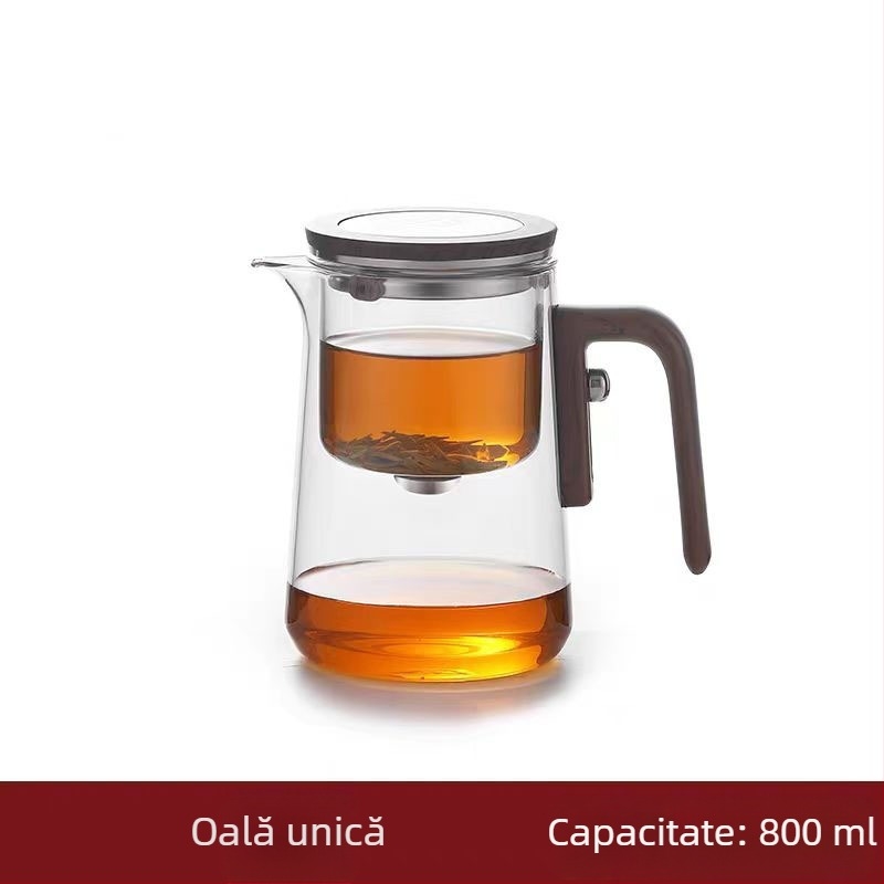 Ceainic magnetic fără tijă, cu căptușeală de sticlă, cu ceai, separator de ceai, filtru cu o singură cheie, set de ceai de uz casnic, în stoc en-gros