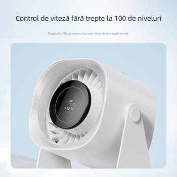 Weile Star 25 ventilator de birou nou, afișaj digital inteligent, ventilator mic, 100 de grade, ventilator de perete cu dublă utilizare, montat pe desktop