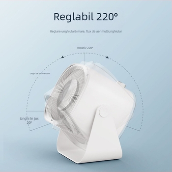 Weile Star 25 ventilator de birou nou, afișaj digital inteligent, ventilator mic, 100 de grade, ventilator de perete cu dublă utilizare, montat pe desktop