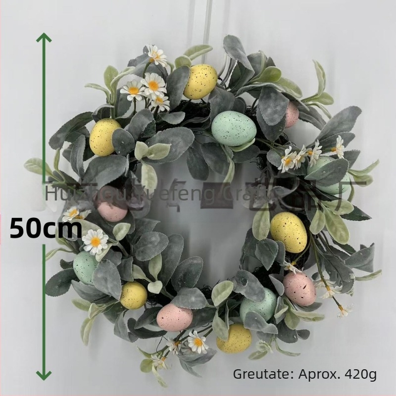 2025 Transfrontaliere Amazon Noi Decorațiuni de Paște Coroană de ouă de Paște Agățat Decorațiune Hotel Acasă Agățat de perete