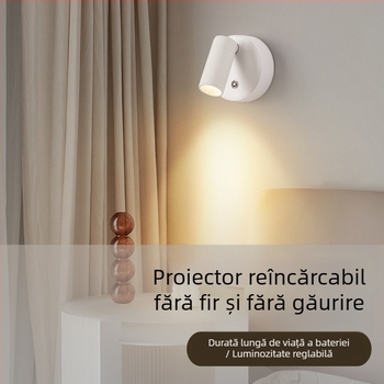 Lampă de perete reîncărcabilă fără cabluri pentru comerț electronic transfrontalier, spot magnetic COB, lumină USB pentru dormitor, lampă de spălat perete, lumină LED pentru pictură pe perete