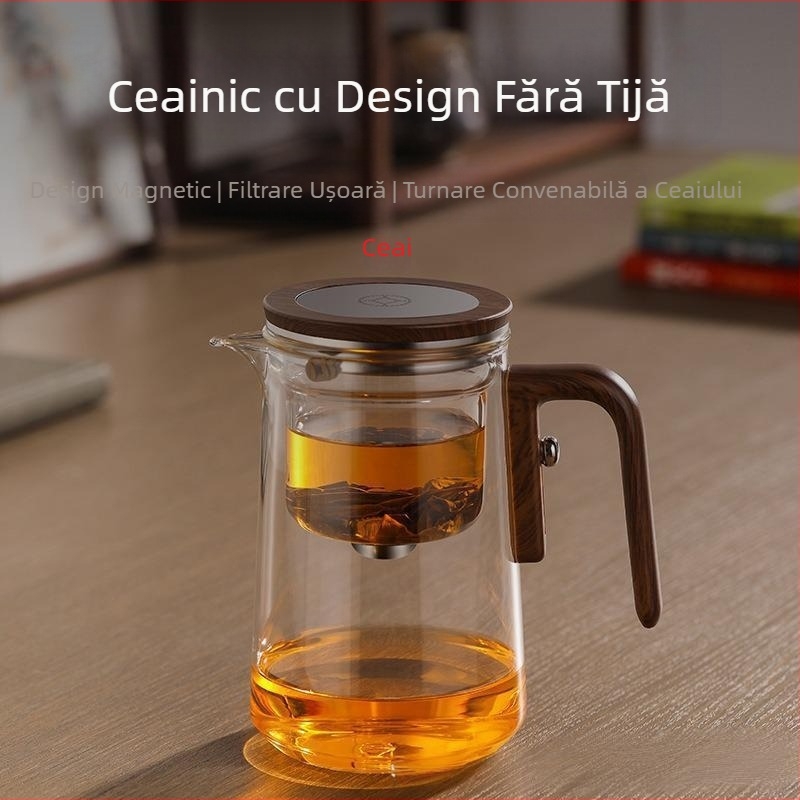 Ceainic ceai separarea apei ceașcă de ceai rezistentă la căldură toate din sticlă oală interioară plutitoare ceașcă absorbție magnetică ceai artefact ceainic set de ceai