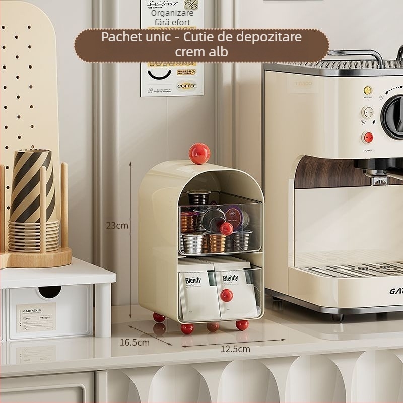 Depozitare creativă de ceai de uz casnic, cutie simplă de depozitare pentru cafea, raft de depozitare pentru diverse baruri, birou, ceai pe desktop