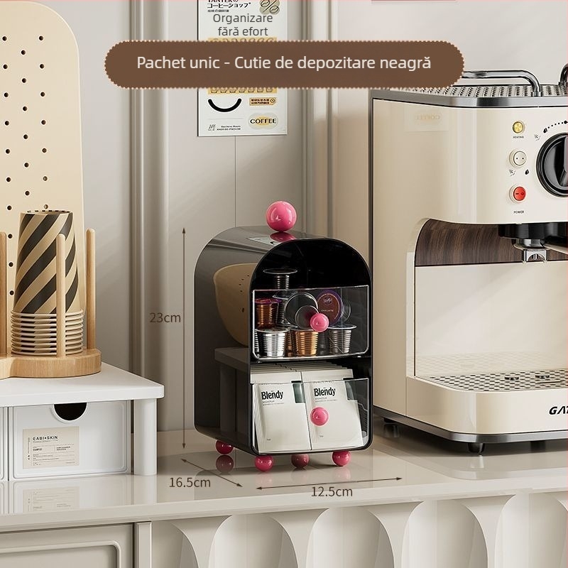 Depozitare creativă de ceai de uz casnic, cutie simplă de depozitare pentru cafea, raft de depozitare pentru diverse baruri, birou, ceai pe desktop