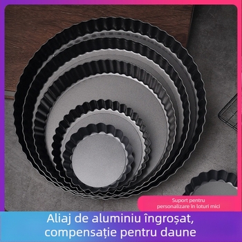 Tavă de plăcintă cu crizanteme cu fund viu, non-stick, 8 inch, pentru uz casnic, plăcintă cu mere, mucegai de pizza, placă de copt pentru tort, tavă de pizza
