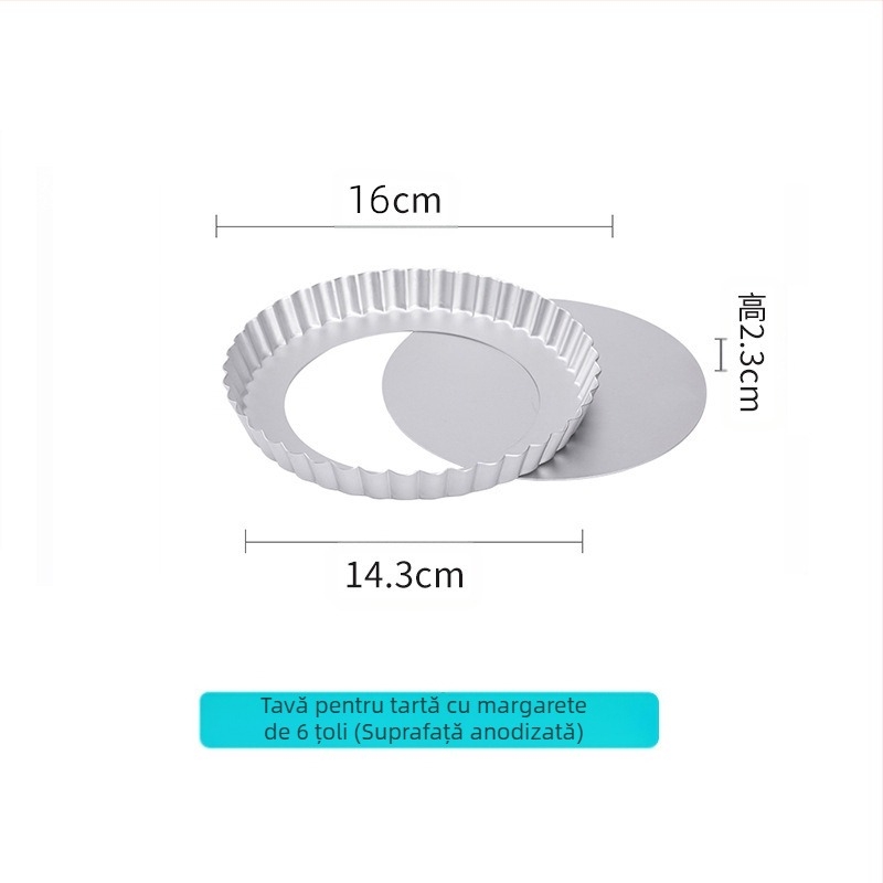 Tavă de plăcintă cu crizanteme cu fund viu, non-stick, 8 inch, pentru uz casnic, plăcintă cu mere, mucegai de pizza, placă de copt pentru tort, tavă de pizza