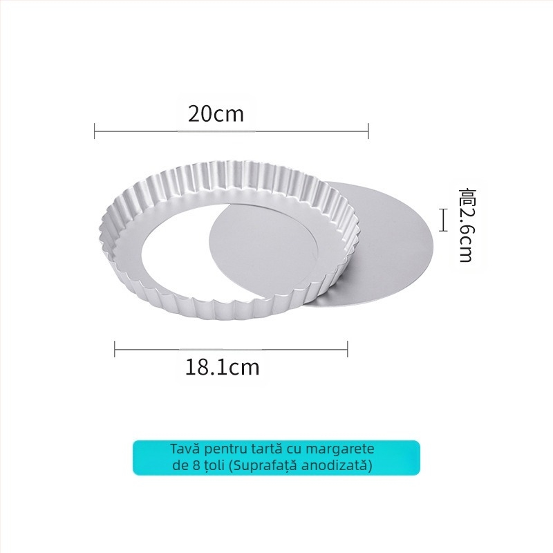 Tavă de plăcintă cu crizanteme cu fund viu, non-stick, 8 inch, pentru uz casnic, plăcintă cu mere, mucegai de pizza, placă de copt pentru tort, tavă de pizza