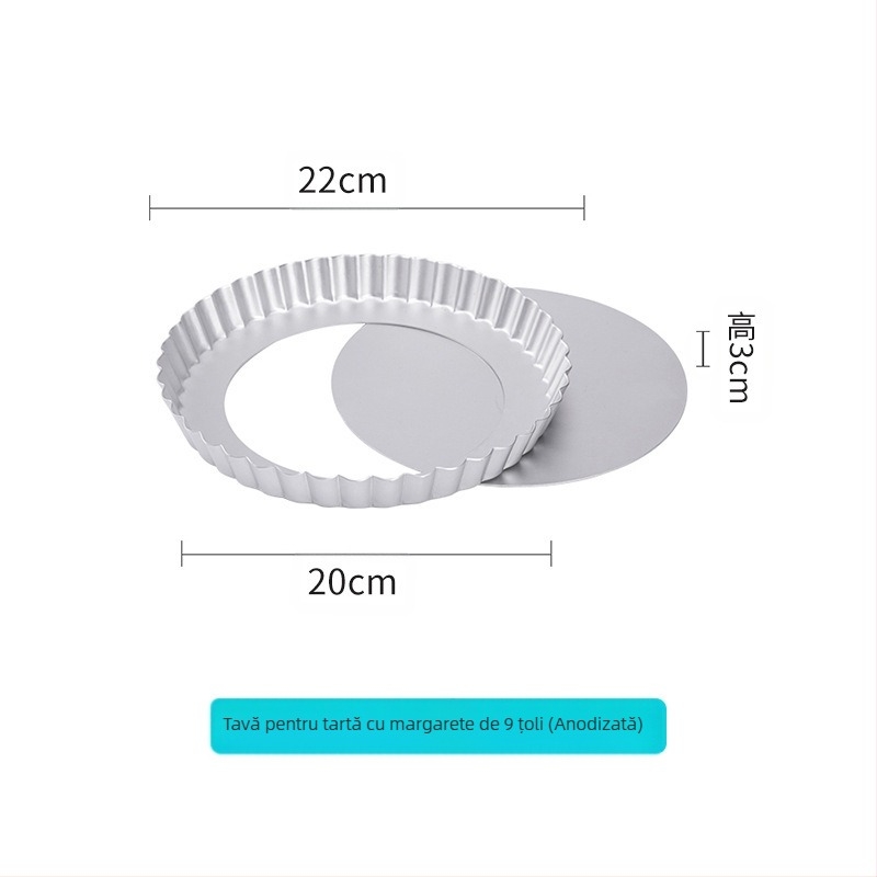 Tavă de plăcintă cu crizanteme cu fund viu, non-stick, 8 inch, pentru uz casnic, plăcintă cu mere, mucegai de pizza, placă de copt pentru tort, tavă de pizza