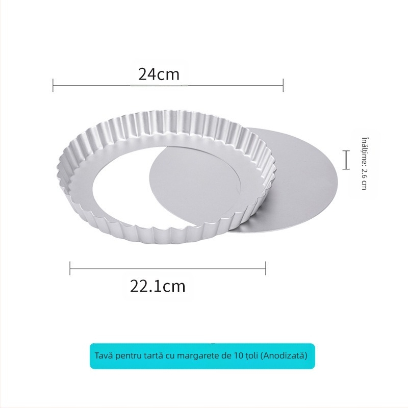 Tavă de plăcintă cu crizanteme cu fund viu, non-stick, 8 inch, pentru uz casnic, plăcintă cu mere, mucegai de pizza, placă de copt pentru tort, tavă de pizza