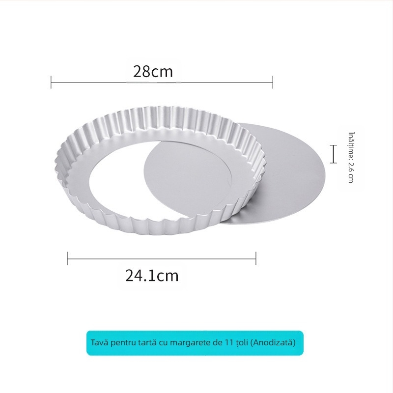 Tavă de plăcintă cu crizanteme cu fund viu, non-stick, 8 inch, pentru uz casnic, plăcintă cu mere, mucegai de pizza, placă de copt pentru tort, tavă de pizza