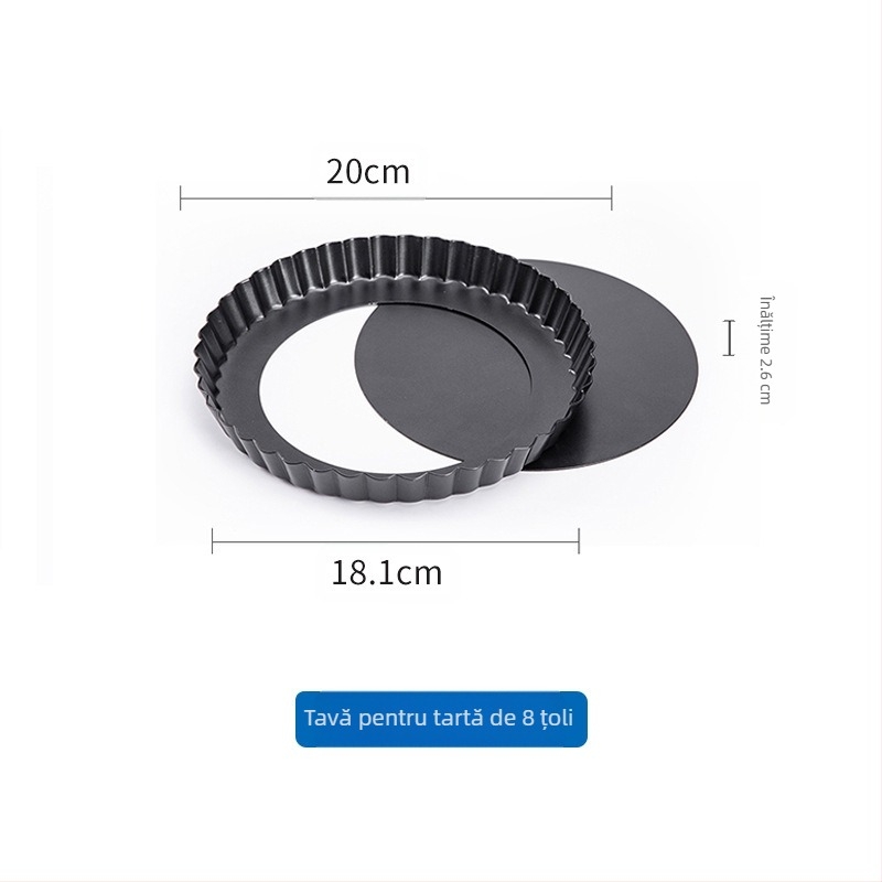 Tavă de plăcintă cu crizanteme cu fund viu, non-stick, 8 inch, pentru uz casnic, plăcintă cu mere, mucegai de pizza, placă de copt pentru tort, tavă de pizza