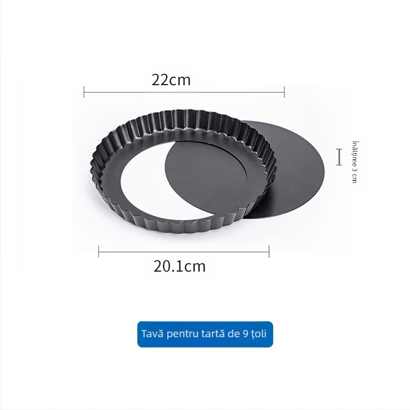 Tavă de plăcintă cu crizanteme cu fund viu, non-stick, 8 inch, pentru uz casnic, plăcintă cu mere, mucegai de pizza, placă de copt pentru tort, tavă de pizza