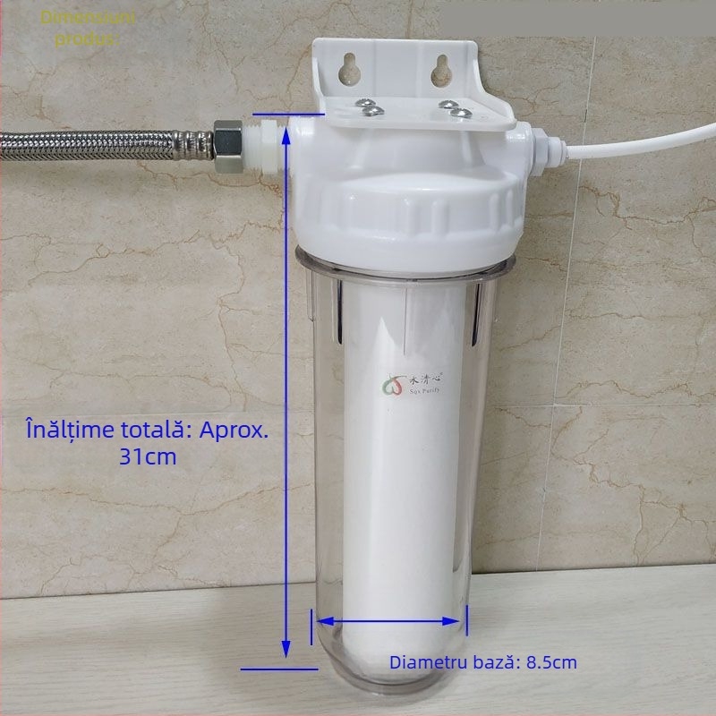 Filtru purificator de apă, apă de la robinet, element filtrant din bumbac PP, 10 inch, universal, frontal, cu 2 puncte, tub PE, filtru de apă de uz casnic în 4 puncte