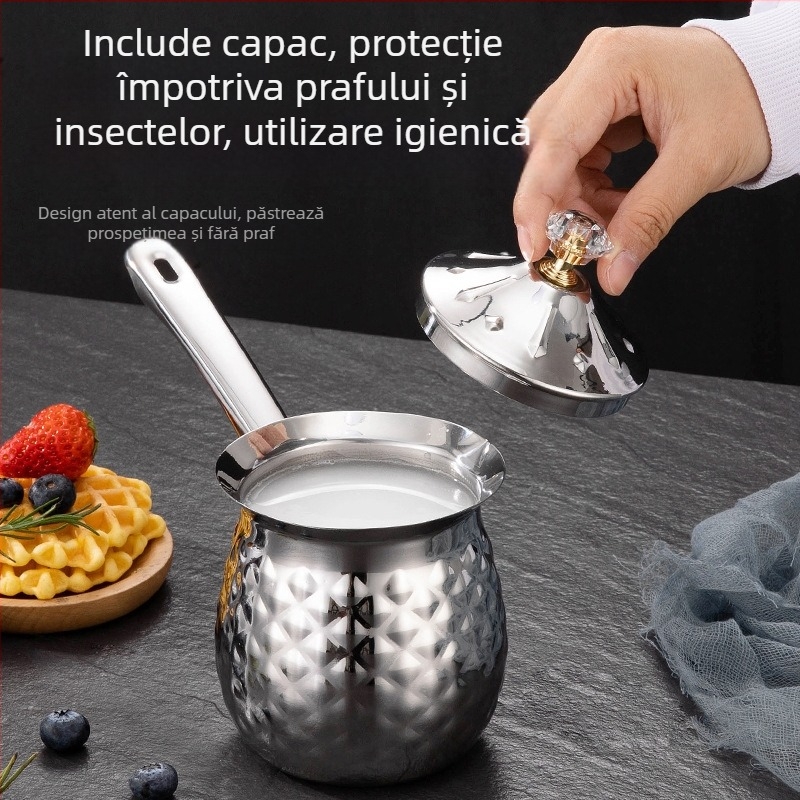 Aparat de cafea din oțel inoxidabil cu gură ascuțită, ceașcă de flori, ceașcă de lapte cu bule, ceașcă de lapte, ceașcă de ceară cu tragere, ceașcă de ceară topită