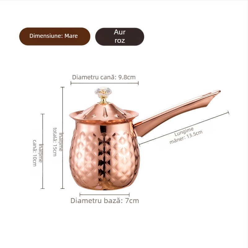 Aparat de cafea din oțel inoxidabil cu gură ascuțită, ceașcă de flori, ceașcă de lapte cu bule, ceașcă de lapte, ceașcă de ceară cu tragere, ceașcă de ceară topită