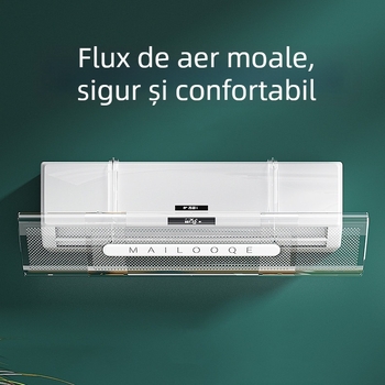 Deflector de vânt pentru aparat de aer condiționat, furnizat direct din fabrică, pentru izolarea sugarilor, deflector de vânt anti-suflare directă, evacuare aer, deflector de vânt rezistent la vânt