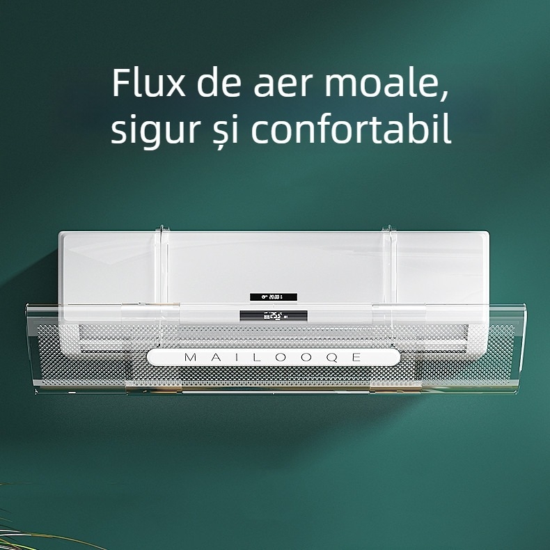 Deflector de vânt pentru aparat de aer condiționat, furnizat direct din fabrică, pentru izolarea sugarilor, deflector de vânt anti-suflare directă, evacuare aer, deflector de vânt rezistent la vânt