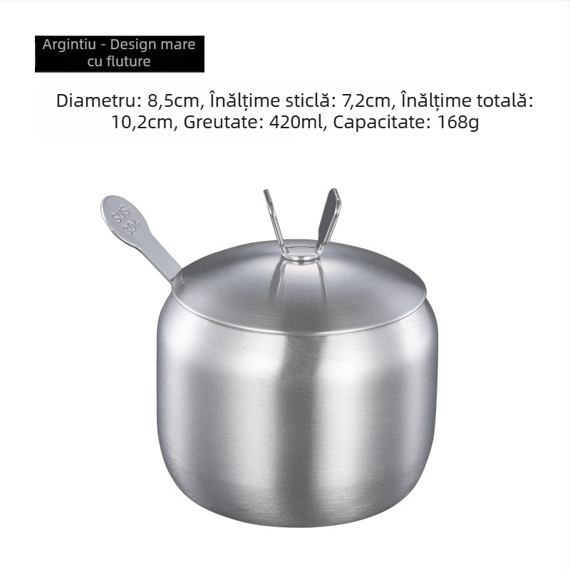 Rezervor de condimente bucătărie uz casnic 304 oțel inoxidabil rezervor de condimente unic comercial restaurant rezervor de ulei de chili rezervor de sare cutie de condimente