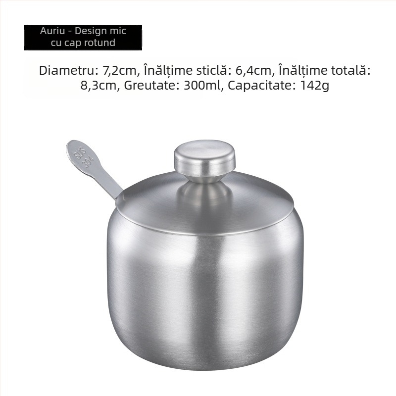 Rezervor de condimente bucătărie uz casnic 304 oțel inoxidabil rezervor de condimente unic comercial restaurant rezervor de ulei de chili rezervor de sare cutie de condimente