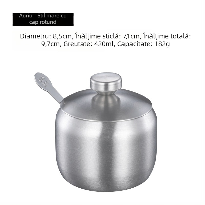 Rezervor de condimente bucătărie uz casnic 304 oțel inoxidabil rezervor de condimente unic comercial restaurant rezervor de ulei de chili rezervor de sare cutie de condimente