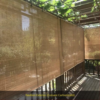 Perdea de bambus en-gros chinezească, perdea de inginerie, obloane, parasolar, protecție solară, studiu, balcon, cameră de ceai, obloane rotunde din mătase, umbrire pentru cameră de ceai