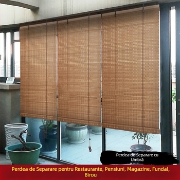 Perdea de bambus en-gros chinezească, perdea de inginerie, obloane, parasolar, protecție solară, studiu, balcon, cameră de ceai, obloane rotunde din mătase, umbrire pentru cameră de ceai