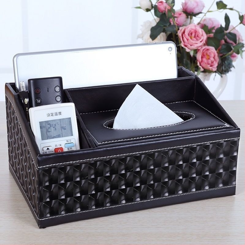 Cutie de hârtie multifuncțională pentru șervețele, cutie de cafea, cu telecomandă pentru sufragerie, cutie de depozitare pentru șervețele de uz casnic, simplu și drăguț