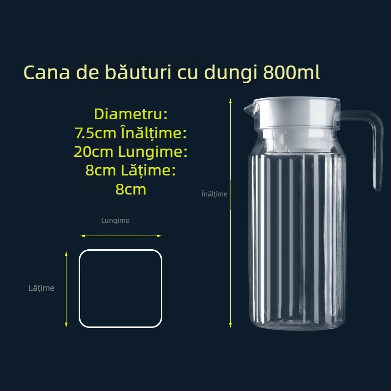Ceainic rece din plastic acrilic, ceainic pentru restaurant, ceainic pentru restaurant, bar, oală de bere, ceainic cu flori, decantor, oală pentru suc PC