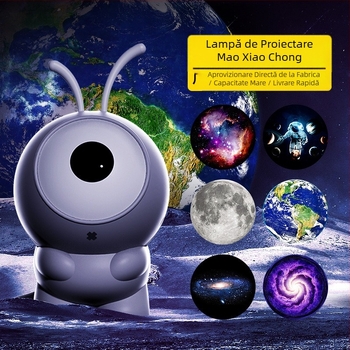 Lampă de atmosferă de uz casnic pentru sărbătorirea internetului, insectă extraterestră cu un ou, cu 6 tipuri de planete, stele, cer, lampă de atmosferă, cadou, jucării pentru copii