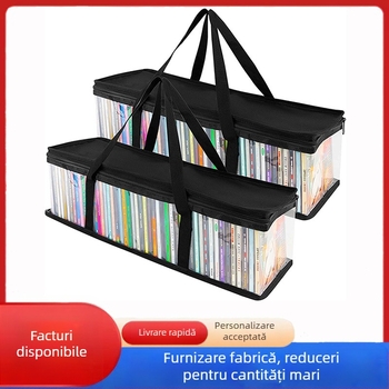 Geantă de depozitare portabilă pentru CD-uri transfrontaliere, geantă transparentă din PVC, geantă de finisare, impermeabilă, rezistentă la umiditate, diverse, geantă de depozitare pentru fundul patului