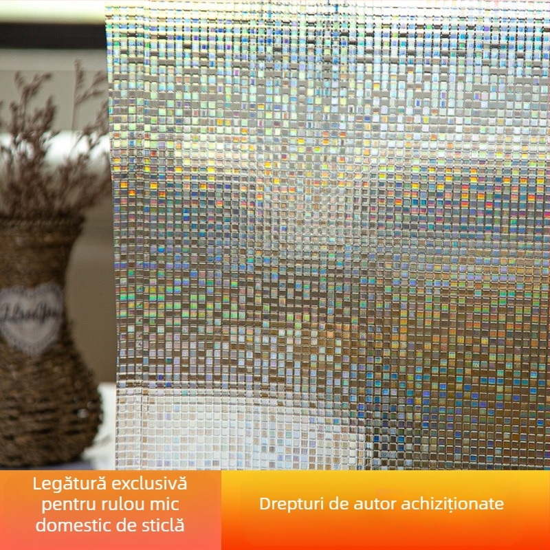 Autocolant de sticlă mic, rolă internă, autocolant pentru umbrirea ferestrelor, folie de sticlă, îngroșată, rezistentă la explozii, autocolant de protecție solară pentru sticlă mată, electricitate statică