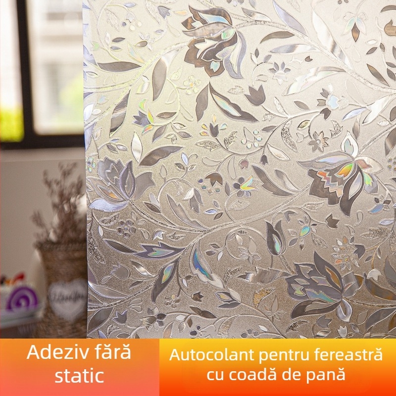 Autocolant de sticlă mic, rolă internă, autocolant pentru umbrirea ferestrelor, folie de sticlă, îngroșată, rezistentă la explozii, autocolant de protecție solară pentru sticlă mată, electricitate statică