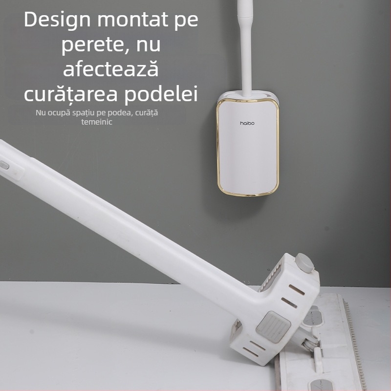 Perie de toaletă pentru comerț exterior, fără fundături, perie de toaletă montată pe perete în stil luxos accesibil, artefact de curățare a toaletei în formă de ghemuit pentru baie