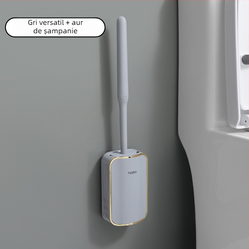 Perie de toaletă pentru comerț exterior, fără fundături, perie de toaletă montată pe perete în stil luxos accesibil, artefact de curățare a toaletei în formă de ghemuit pentru baie