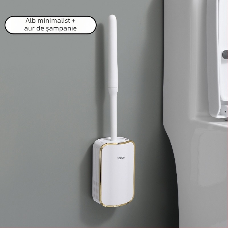 Perie de toaletă pentru comerț exterior, fără fundături, perie de toaletă montată pe perete în stil luxos accesibil, artefact de curățare a toaletei în formă de ghemuit pentru baie