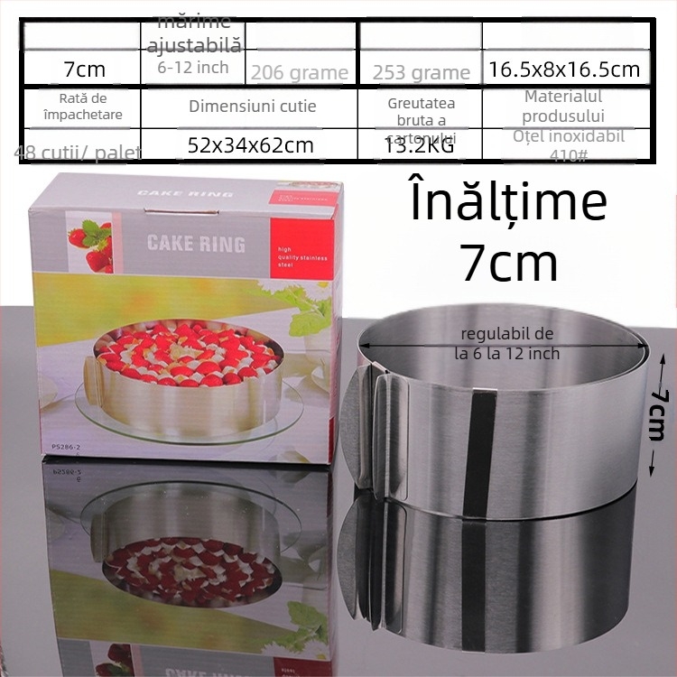 Dacă doriți să găsiți un cerc rotund pentru mousse din oțel inoxidabil, care poate fi ajustat manual, mucegai rotund pentru tort DIY, cu formă inimă în mai multe forme.