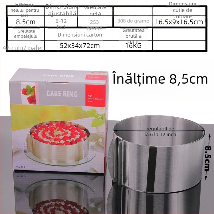 Dacă doriți să găsiți un cerc rotund pentru mousse din oțel inoxidabil, care poate fi ajustat manual, mucegai rotund pentru tort DIY, cu formă inimă în mai multe forme.