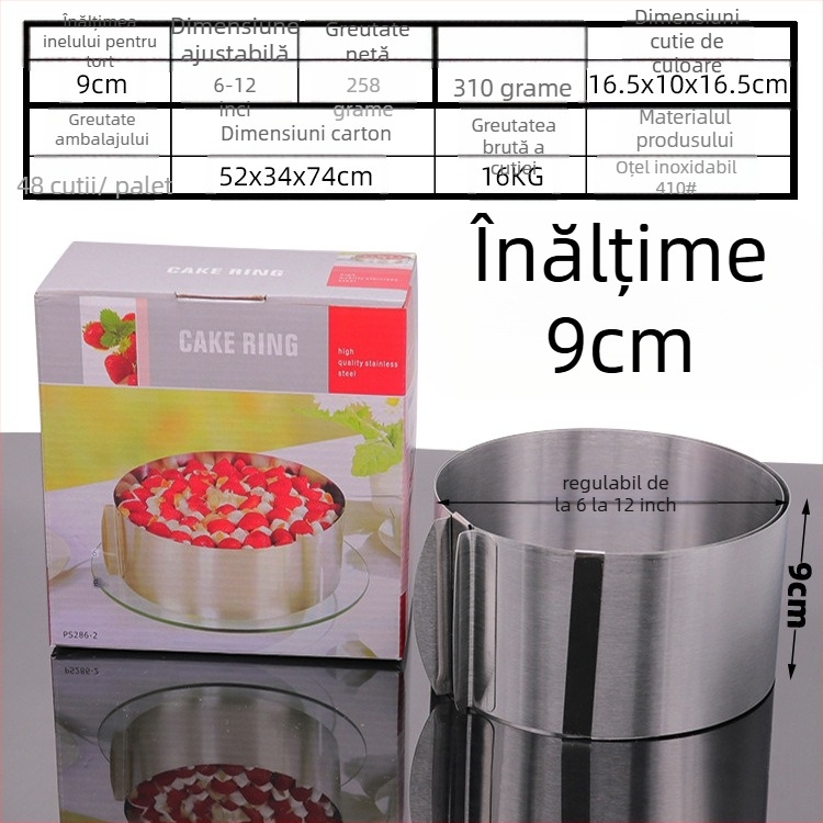 Dacă doriți să găsiți un cerc rotund pentru mousse din oțel inoxidabil, care poate fi ajustat manual, mucegai rotund pentru tort DIY, cu formă inimă în mai multe forme.